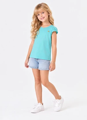 Trick Nick - Blusa Infantil Menina Cotton Leve Azul - TRICK NICK