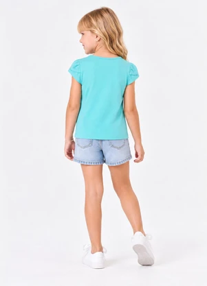 Trick Nick - Blusa Infantil Menina Cotton Leve Azul - TRICK NICK