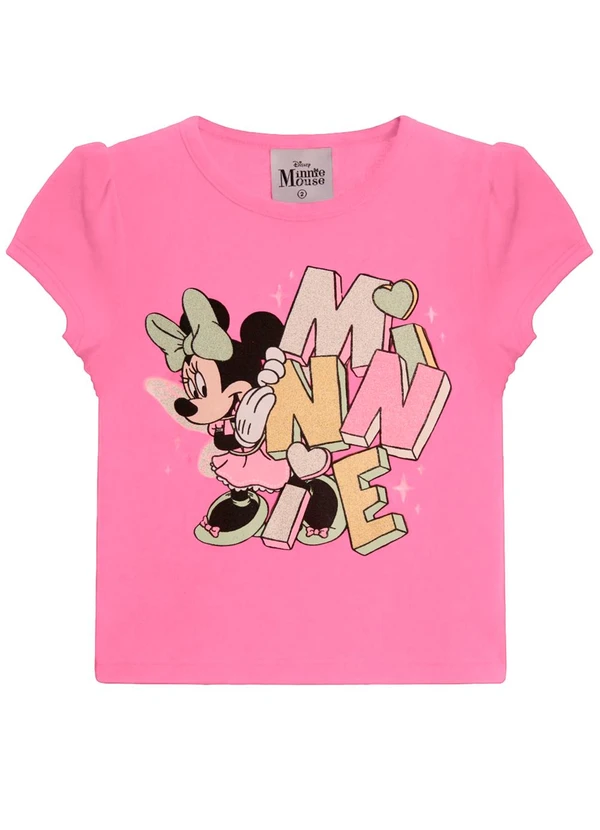 Brandili - Blusa Infantil Menina da Minnie com Glitter