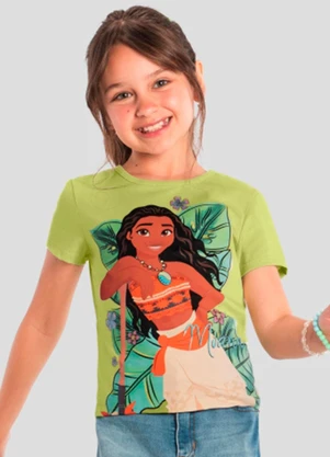 Brandili - Blusa Infantil Menina da Moana Verde - BRANDILI