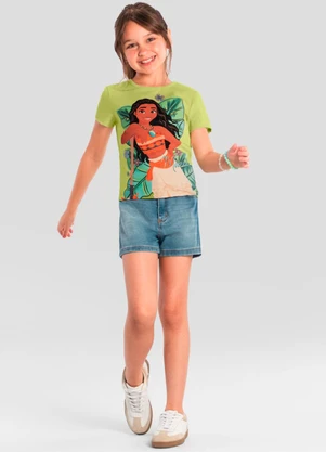 Brandili - Blusa Infantil Menina da Moana Verde - BRANDILI