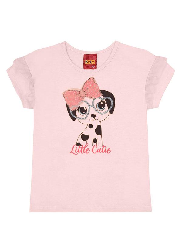 Kyly - Blusa Infantil Menina de Cachorrinho Rosa