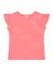 Brandili - Blusa Infantil Menina de Florzinhas Bege - variação: Rosa