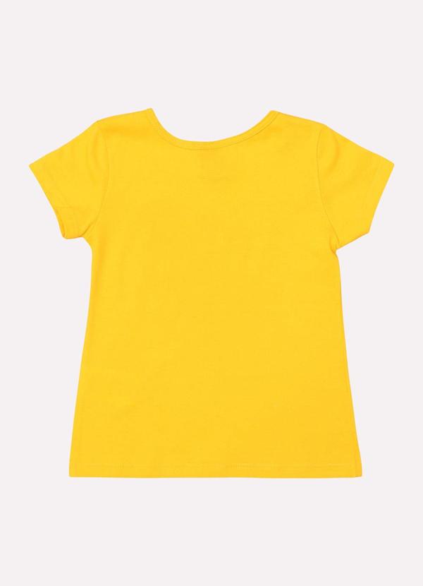 Kyly - Blusa Infantil Menina Decote Redondo Amarelo 3