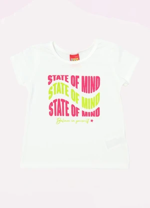 Kyly - Blusa Infantil Menina Decote Redondo Off White - KYLY