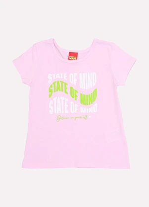 Kyly - Blusa Infantil Menina Decote Redondo Rosa - KYLY