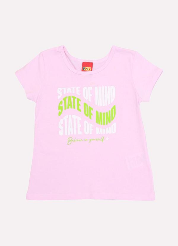 Kyly - Blusa Infantil Menina Decote Redondo Rosa 2