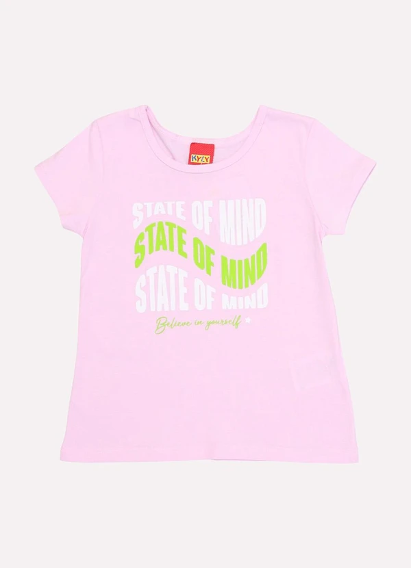 Kyly - Blusa Infantil Menina Decote Redondo Rosa 2