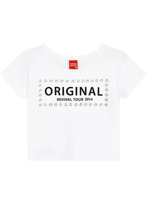 Kyly - Blusa Infantil Menina Desing de Letras Branco - KYLY