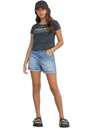 Kyly - Blusa Infantil Menina Desing de Letras Cinza - KYLY