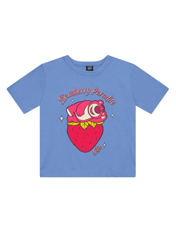 Brandili - Blusa Infantil Menina do Lotso Brilhante Azul 3