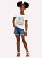 Kyly - Blusa Infantil Menina em Algodão Branco - variação: Branco