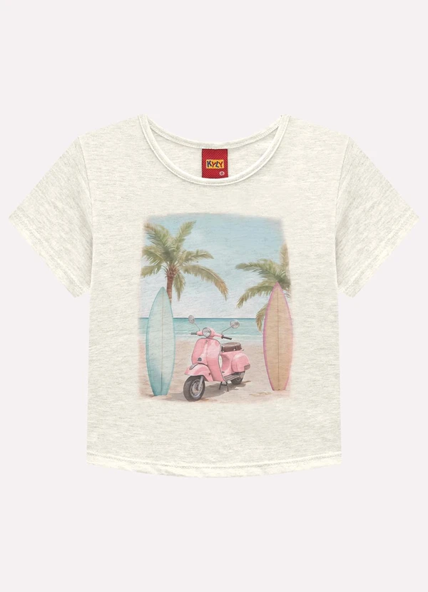 Kyly - Blusa Infantil Menina em Algodão Cinza