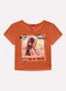 Kyly - Blusa Infantil Menina em Algodão Preto - variação: Laranja