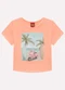 Kyly - Blusa Infantil Menina em Algodão Branco - variação: Laranja