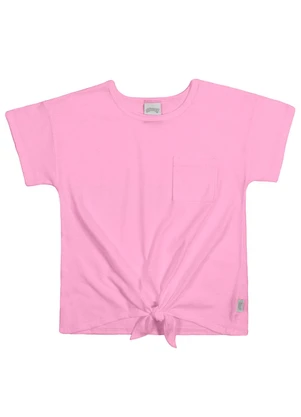 Alakazoo - Blusa Infantil Menina em Malha Rosa - ALAKAZOO