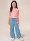Brandili - Blusa Infantil Menina em Malha Rosa - variação: Rosa