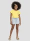 Kely Kety - Blusa Infantil Menina em Meia Malha Amarelo - variação: Amarelo