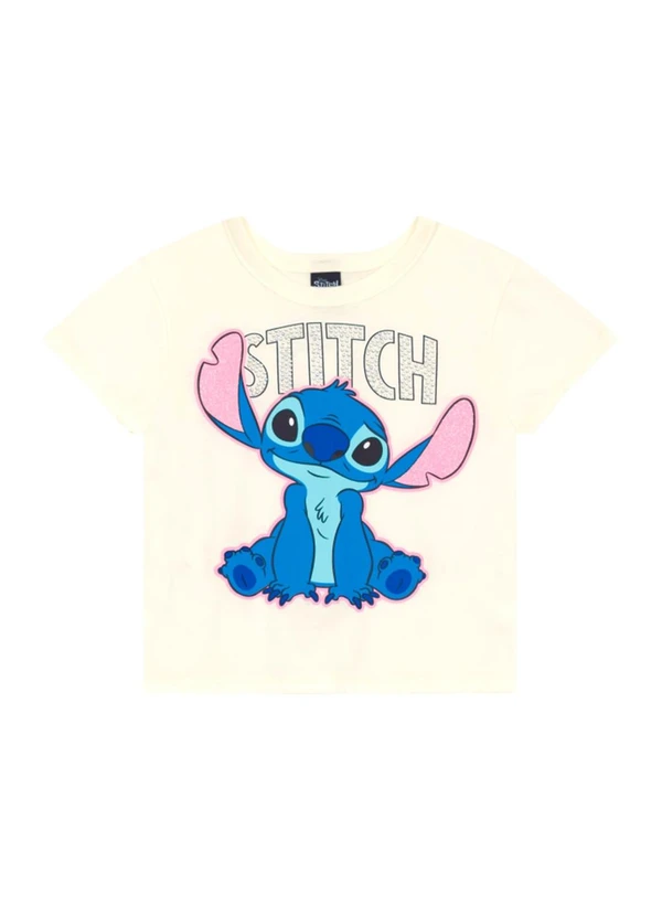 Brandili - Blusa Infantil Menina em Meia Malha Bege
