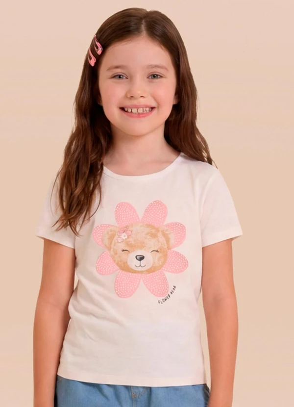 Brandili - Blusa Infantil Menina em Meia Malha Estampada