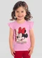 Brandili - Blusa Infantil Menina em Meia Malha Bege - variação: Rosa