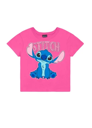 Brandili - Blusa Infantil Menina em Meia Malha Rosa - BRANDILI