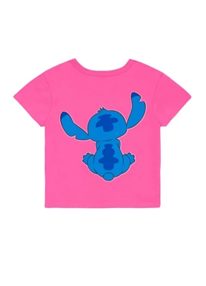 Brandili - Blusa Infantil Menina em Meia Malha Rosa - BRANDILI