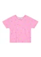 Brandili - Blusa Infantil Menina em Meia Malha Bege - variação: Rosa