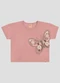 Kely Kety - Blusa Infantil Menina em Meia Malha Preto - variação: Rosa