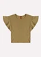 Kyly - Blusa Infantil Menina em Ribana Marrom - variação: Marrom