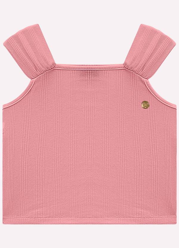Milon - Blusa Infantil Menina em Ribana Milon Rosa 3