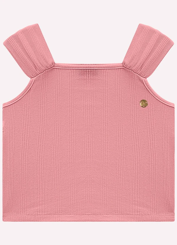 Milon - Blusa Infantil Menina em Ribana Milon Rosa 3