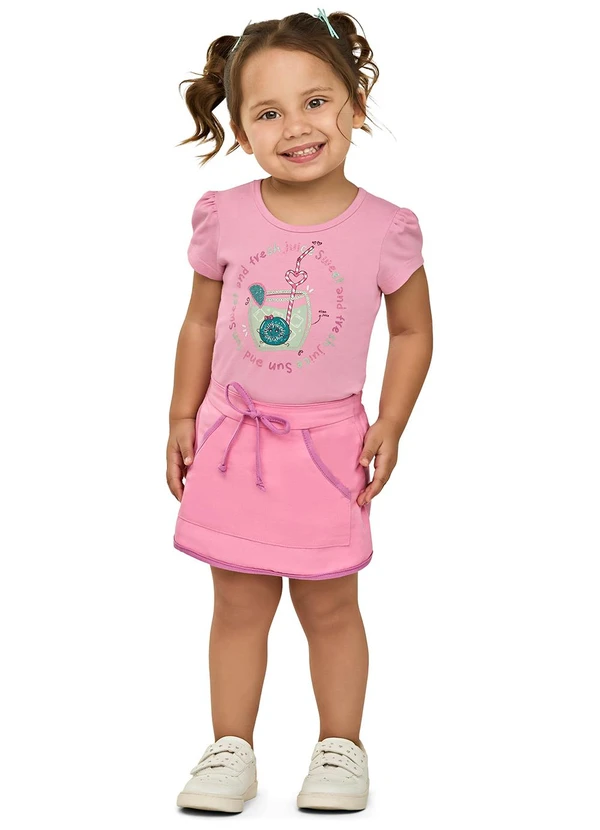 Elian - Blusa Infantil Menina Estampa Fresh Rosa 2