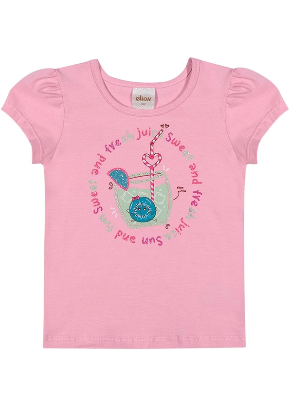 Elian - Blusa Infantil Menina Estampa Fresh Rosa 3