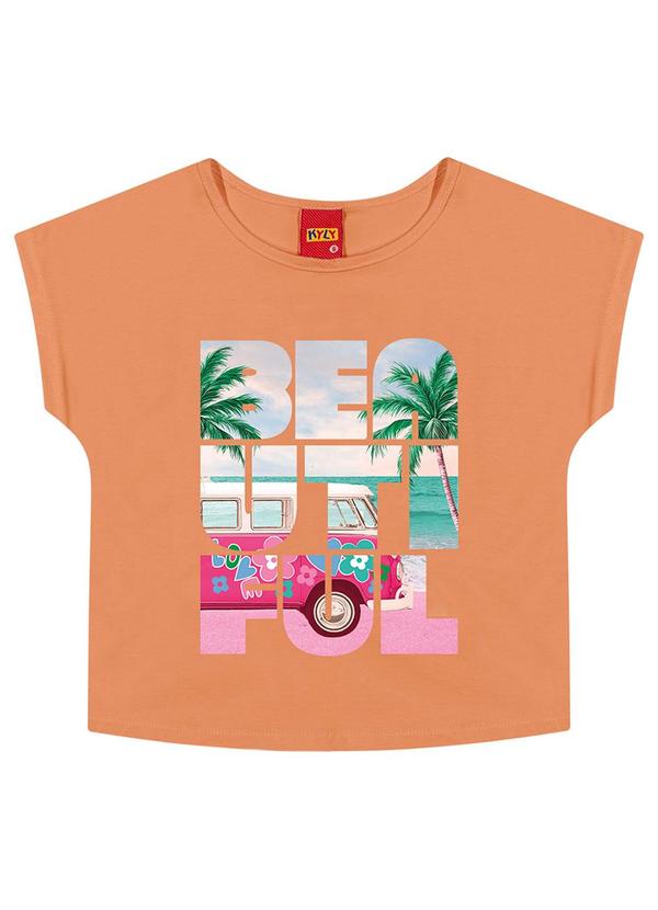 Kyly - Blusa Infantil Menina Estampa Laranja