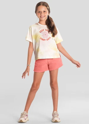 Brandili - Blusa Infantil Menina Estampa Tropical Natural - BRANDILI