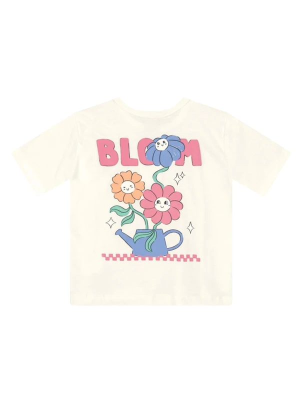 Brandili - Blusa Infantil Menina Floral Natural 2
