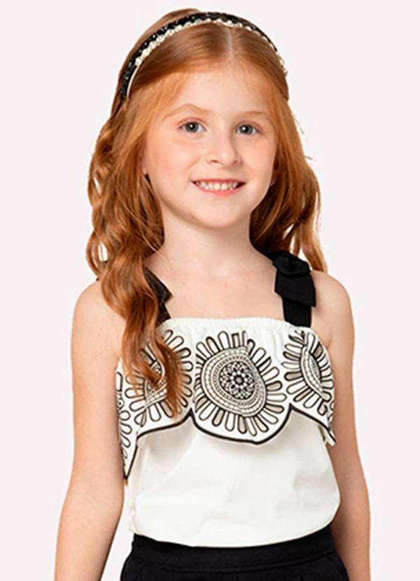 Milon - Blusa Infantil Menina Laço Milon Off White 2
