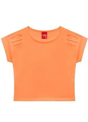 Kyly - Blusa Infantil Menina Laranja - KYLY