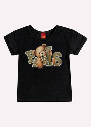 Kyly - Blusa Infantil Menina Lettering Cinza - KYLY