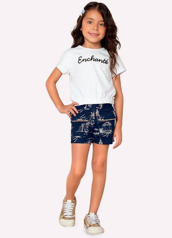 Milon - Blusa Infantil Menina Lettering Milon Branco