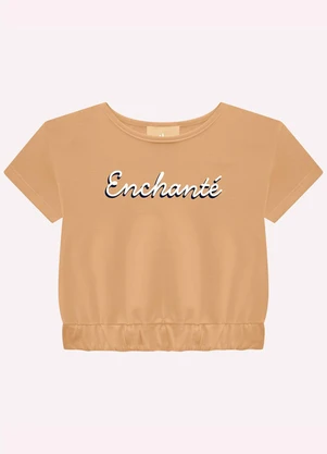 Blusa Infantil Menina Lettering Milon (Marrom) - MILON