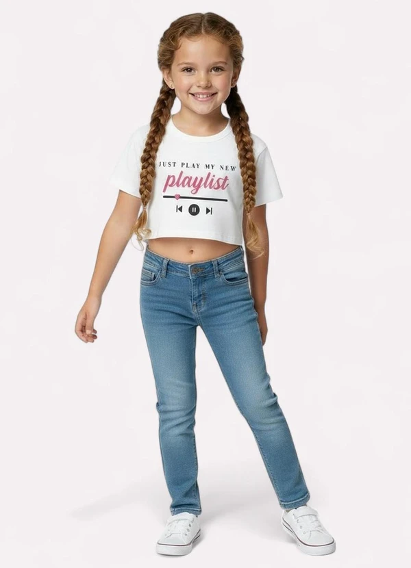 Kyly - Blusa Infantil Menina Lettering Off White