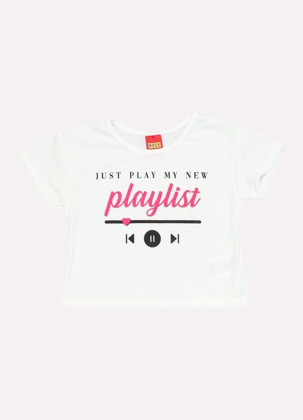 Kyly - Blusa Infantil Menina Lettering Off White 2