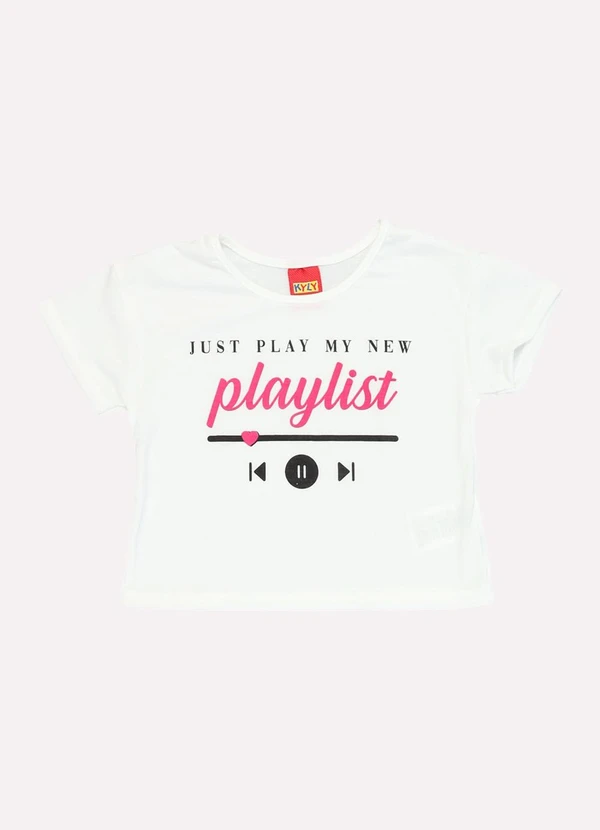 Kyly - Blusa Infantil Menina Lettering Off White 2
