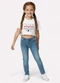 Kyly - Blusa Infantil Menina Lettering Rosa - variação: Off White