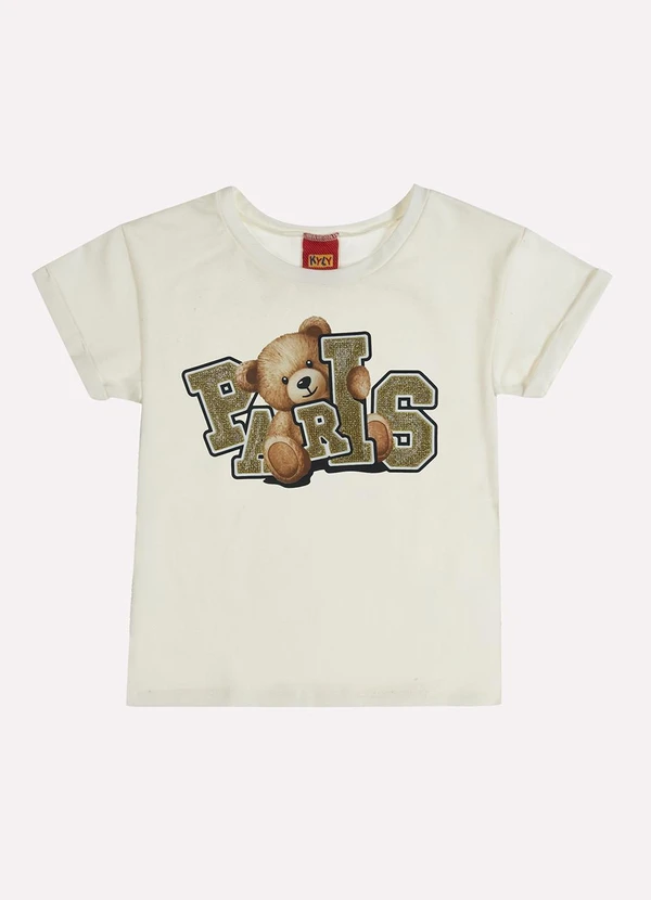Kyly - Blusa Infantil Menina Lettering Off White