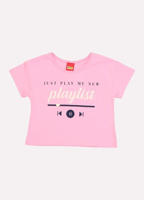 Kyly - Blusa Infantil Menina Lettering Rosa