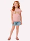 Kyly - Blusa Infantil Menina Lettering Verde - variação: Rosa