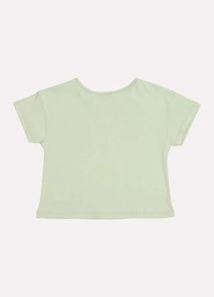 Kyly - Blusa Infantil Menina Lettering Verde - KYLY